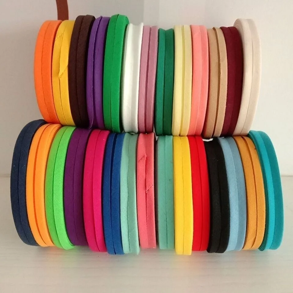 20 mm Polyester-Schrägband – einfach gefaltetes einfarbiges Band, Nähbesatz, DIY-Schneidezubehör zum Basteln – Detail 1