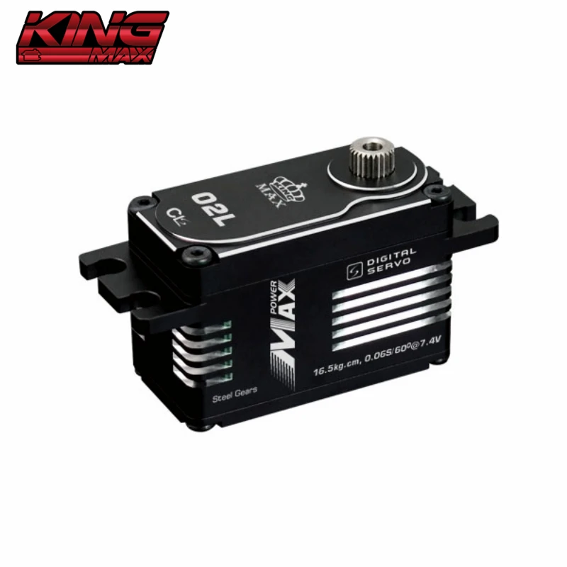 

KINGMAX CLS02L 64g 25kg.cm@7.4V Waterproof Steel Gear Digital Low Profile Servo for Climbing Bigfoot Cart