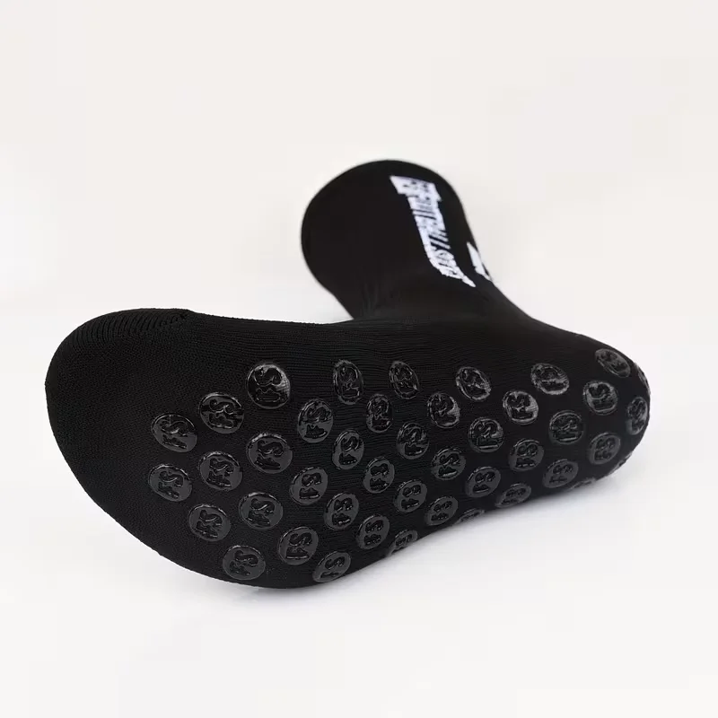 1 Pair Grippy Sports Crew Socks Stylish FS Logo Breathable Non Slip Mid Calf Socks for Football Biking Daily Workout Men Women view 2