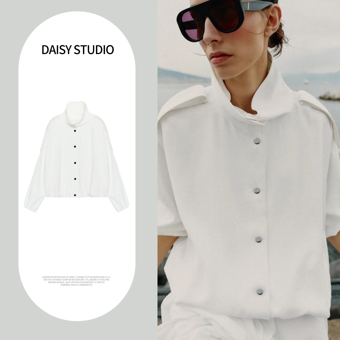 New Summer Women's Casual Style Long Sleeve Stand Collar Jacket Coat Tapered Shape Outerwear Polyester Fiber Standard Fit