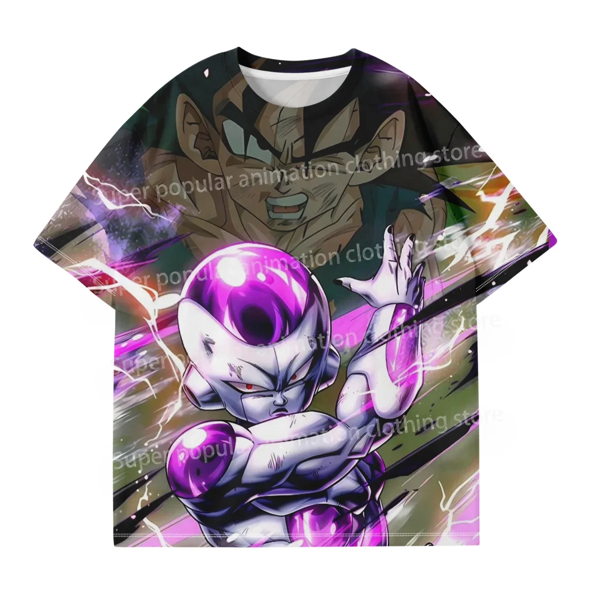 2025 الصيف الرسوم المتحركة فيغيتا فريزا صن وو كونغ ثلاثية الأبعاد الطباعة الرقمية التجفيف السريع تي شيرت الكبار الأطفال قمة الموضة عادية Y2K #4