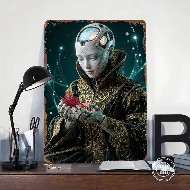 Tenderness Protocol Metal Poster Customized Wall Art Retro Vintage Metal Signs for Man Cave Desk Decor Room Bedroom Decoration