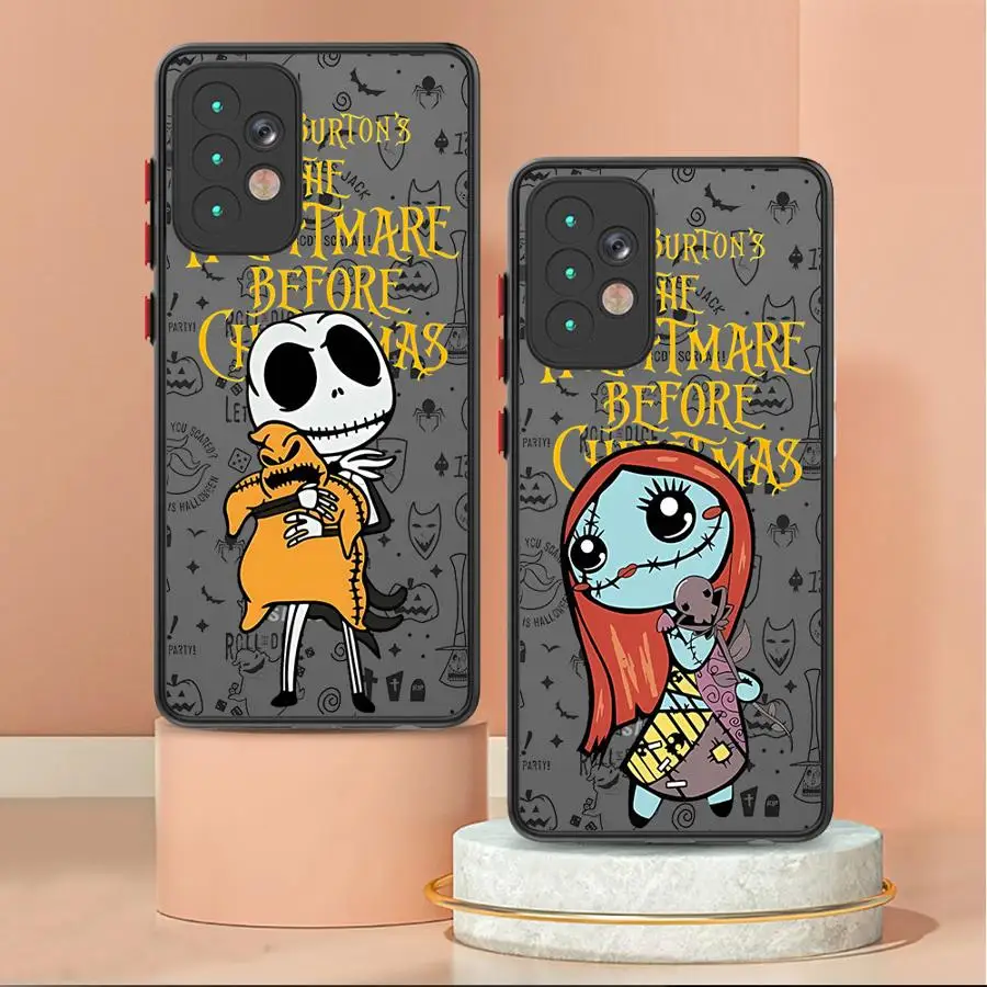 Case For Samsung Galaxy A54 A52 A14 A53 A13 A34 A12 A23 A51 A71 A33 A22 A32 Silicone Phone Cover The Nightmare Before Christmas