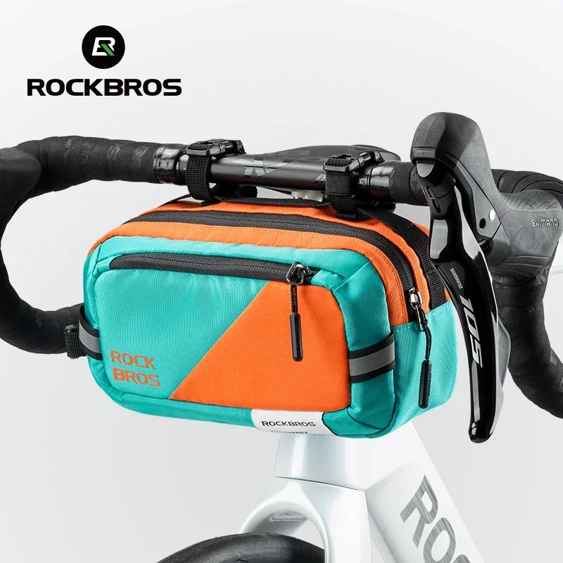 

ROCKBROS Bike Bag Multi-purpose Bicycle Handlebar Bags Portable 2.5L Large Capacity Cycling Shoulder Messenger Crossbody Bag