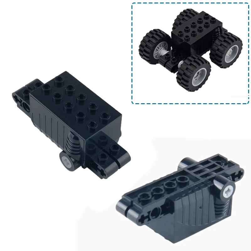 소형 리바운드 박스 MOC 기술 빌딩 블록 조립, 자동차 전원 기능 액세서리 브릭, 어린이 차량 모델 장난감 부품