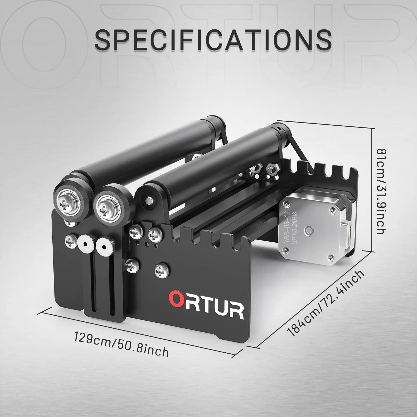 ORTUR Laser Power Tools Rotary Roller for 360 Degree Laser Engraver Y-axis Rotary Module for Engraving Cylindrical Objects Cans