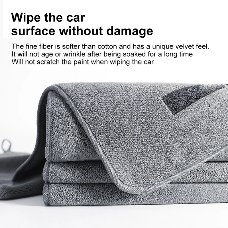 High-end Microfiber Car Wash Towel Soft Drying Cloth Car Body Towels Double Layer Plush Thicken Water Absorption Car Rag