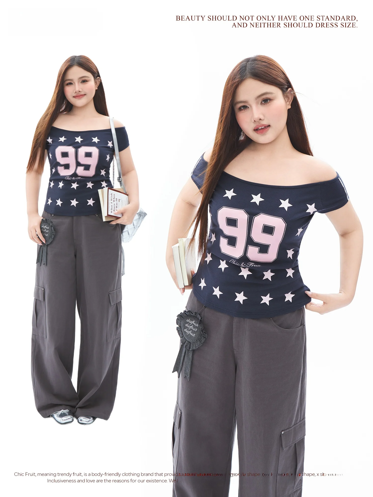 

Стильная футболка с фруктовым принтом в стиле ретро, американского стиля, для полных девушек, с одним открытым плечом, с цифровым принтом, летняя, с коротким рукавом, облегающая.