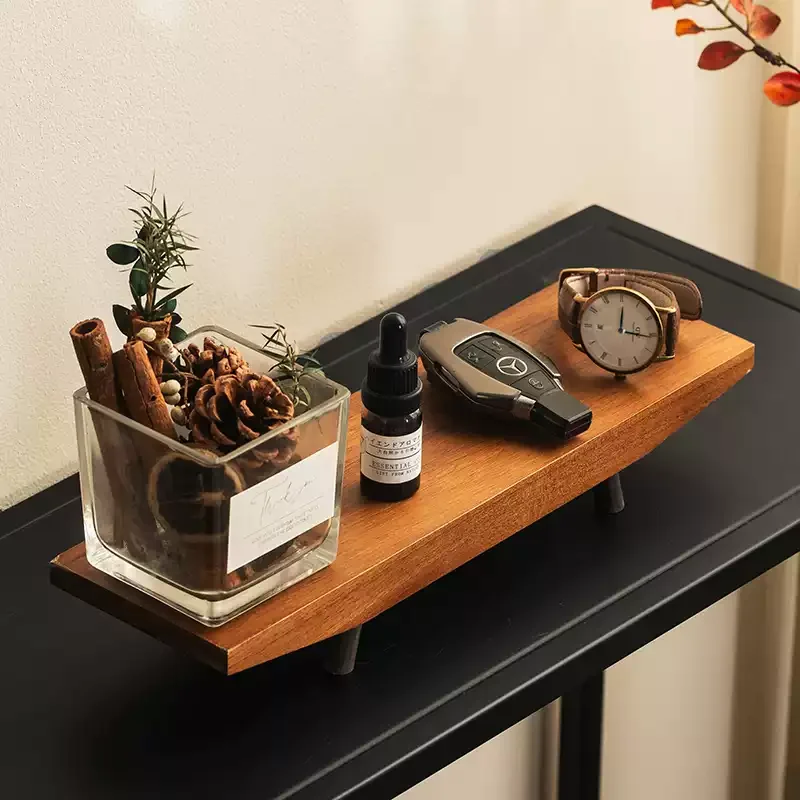 Premium Solid Wood Tea Tray Modern Dry Brewing Tea Board for Home Elegant Snack Serving Platter Luxury Aromatherapy Display Tray
