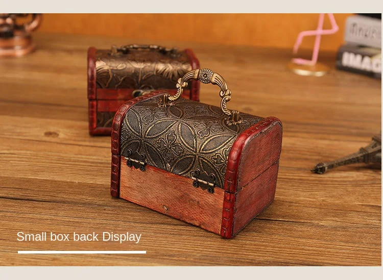 Hot-Selling Antique Retro Wooden Crystal Packaging Box with Green Stone - Yuan Datou Jewelry Storage Box