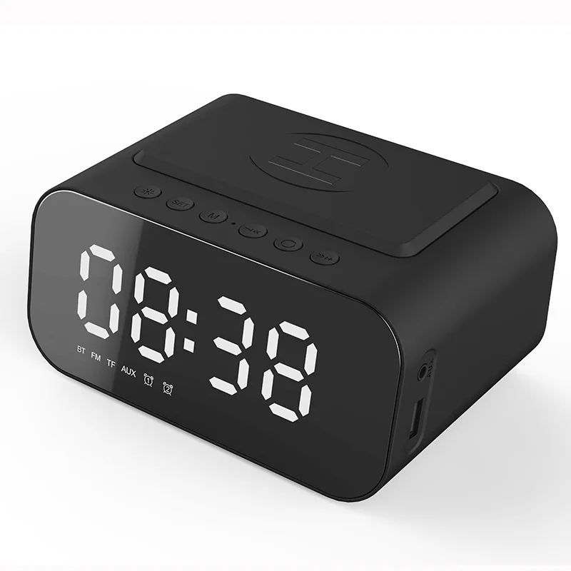 

BT510 Wireless Bluetooth Speaker Charging 5W With LED Clock Alarm Function FM Radio Desktop Digital Wholesale 2022 New Outdoor