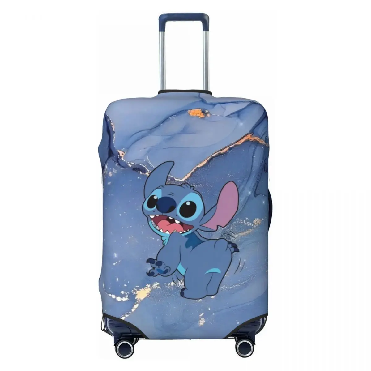 MINISO Stitch Cartoon Custom Suitcase Cover Cruise Trip Holiday Fun Luggage Case Protection