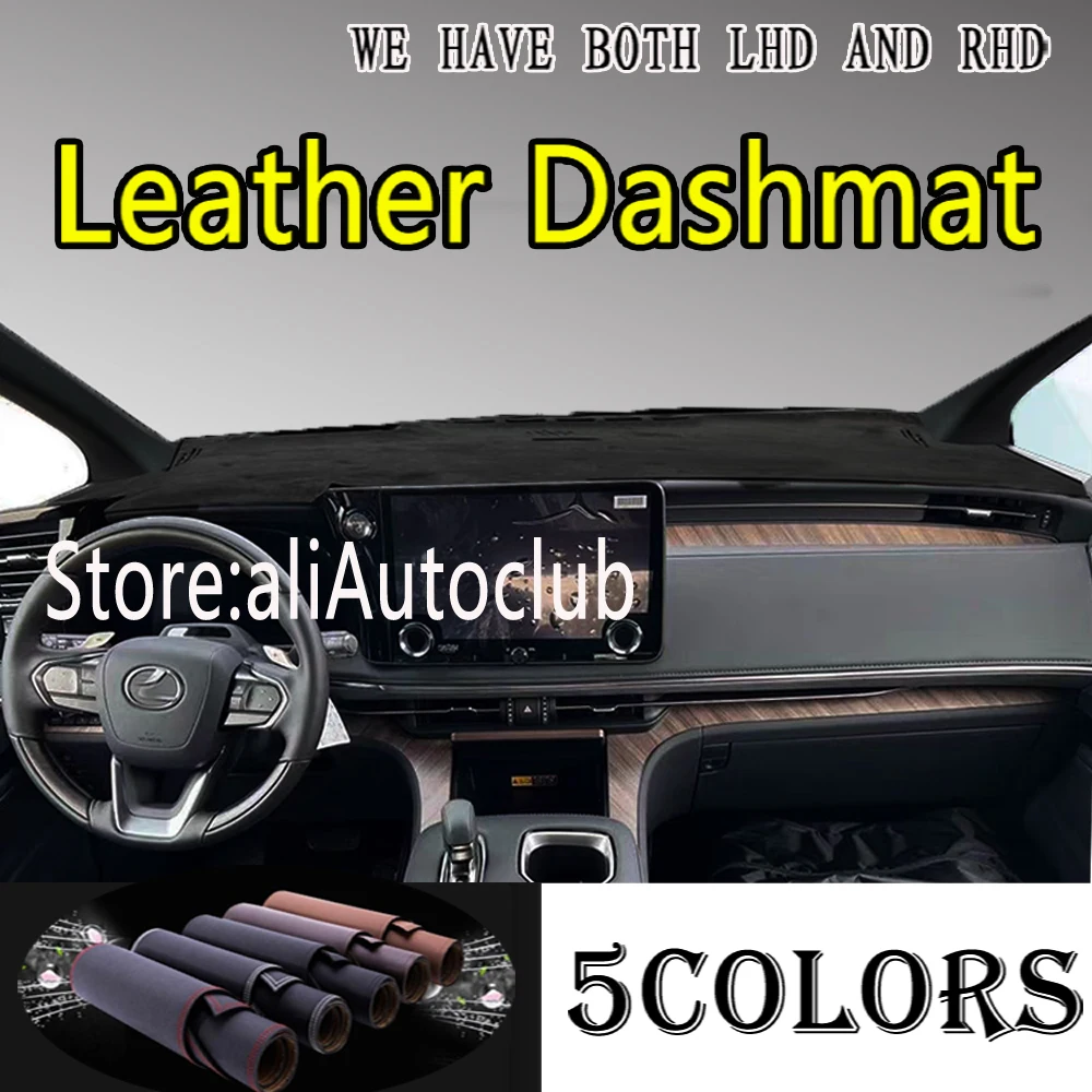 Leather Dashmat Suede Dashboard Cover Pad Dash Mat Carpet Car Accessories For Lexus LM AW10 350H 500H LM350H LM500H 2024 2025