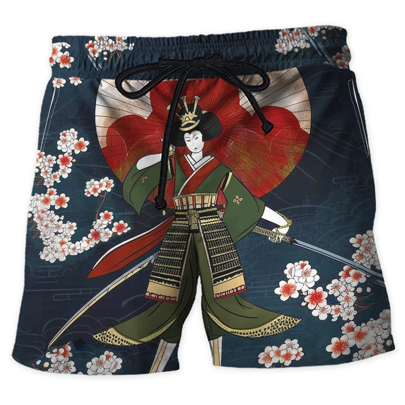 Fashion Style Beach Shorts Harajuku Fashion Short Pants For Men Hawaiian Trunks Warrior Trousers Knight Ghost Board Loose Shorts