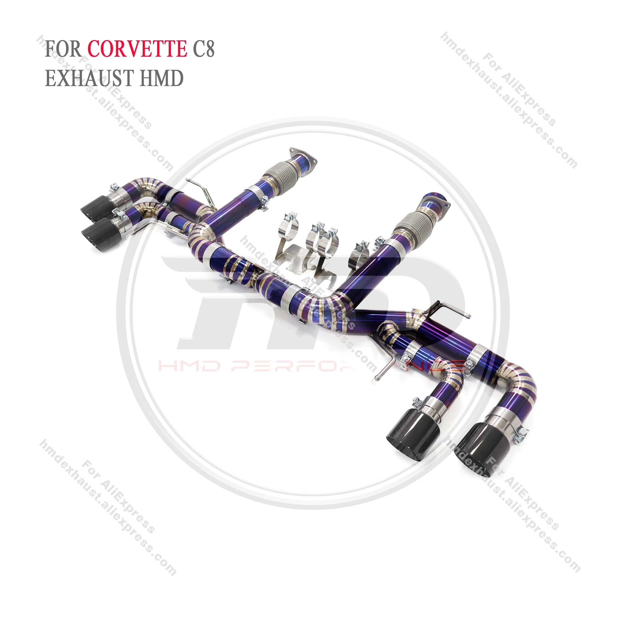 

for Corvette C8 exhaust system exhaust pipe rear titanium alloy material bright finish without valve exhaust control HMD