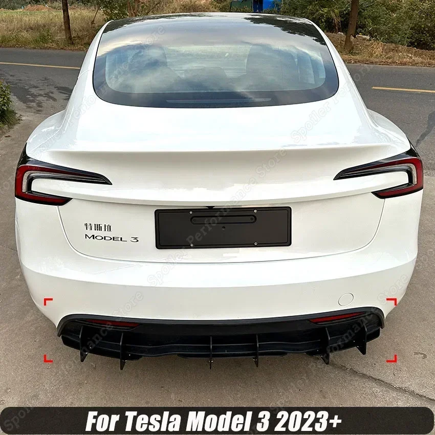 

3 шт., блеск для заднего бампера Tesla Model 3 2023 +