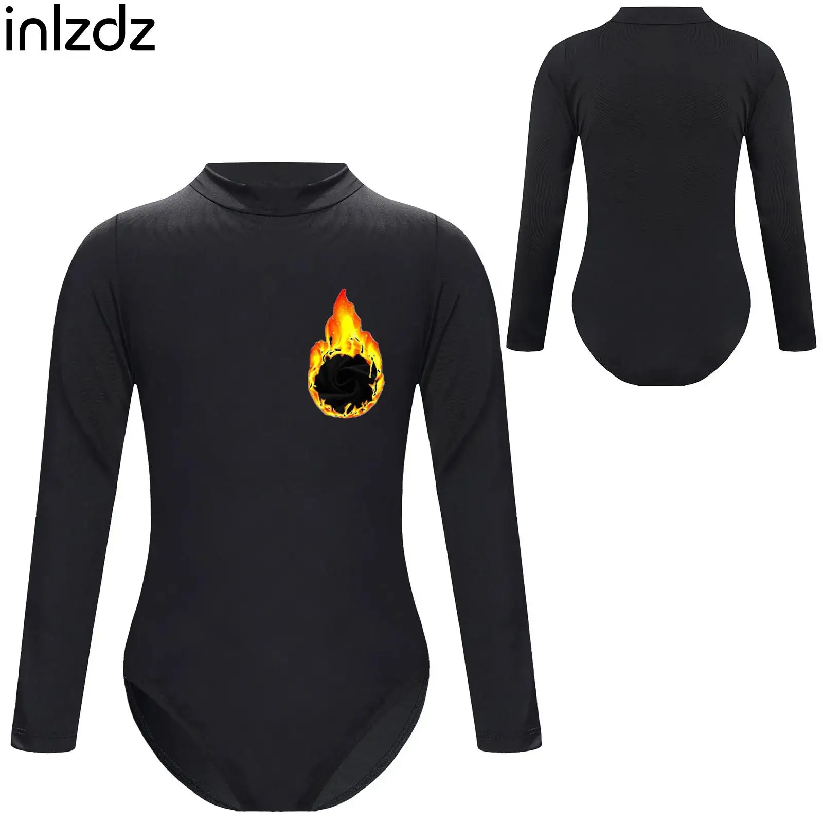 Leotardos de gimnasia rítmica para niños, leotardo de bailarina de Ballet para niñas, mono de manga larga con forro polar, entrenamiento de escenario, calentamiento