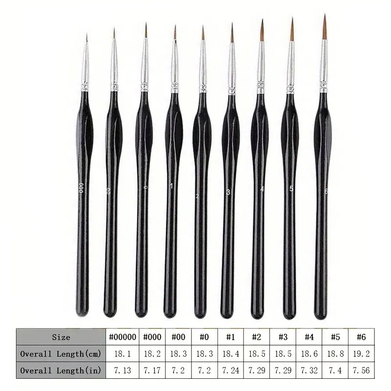 3/6/10/13pcs Miniature Paint Brushes Drybrush Set, Detail Paint Brushes for Acrylics, Watercolor, Figurines Model, Face Painting