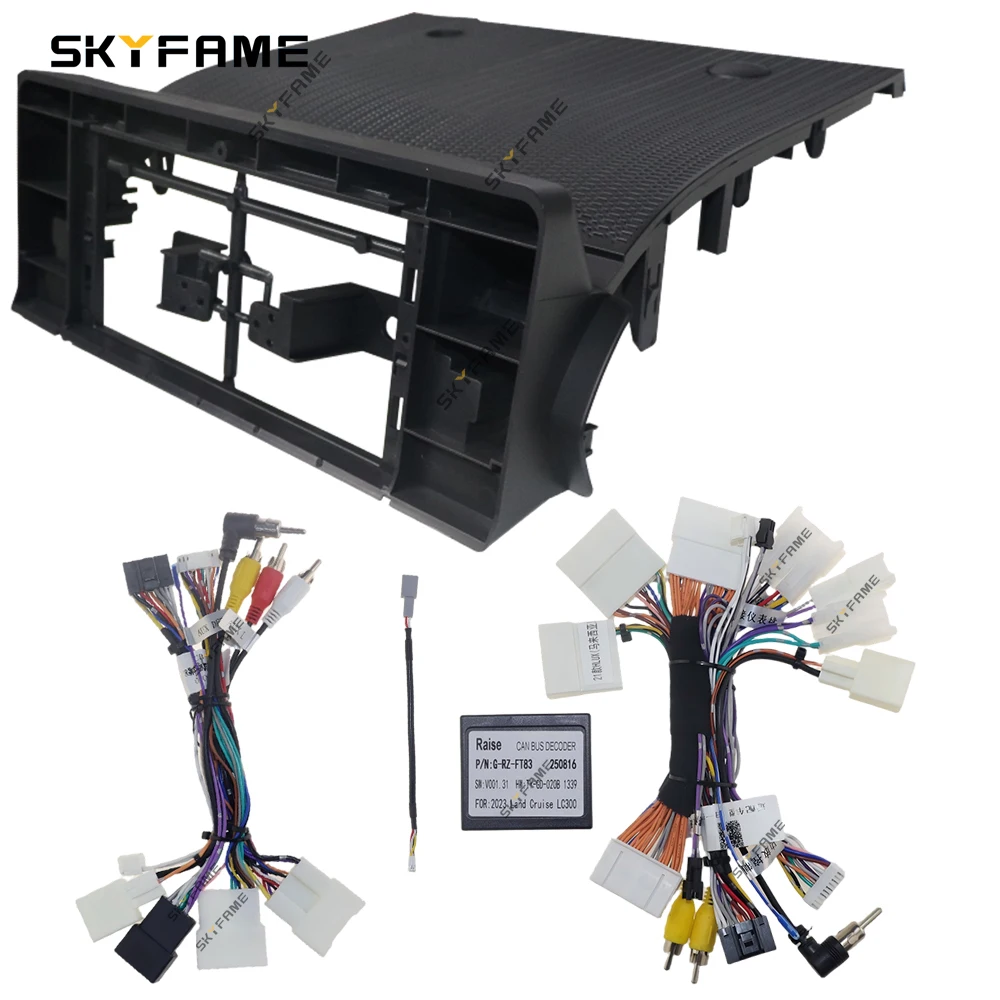 

SKYFAME автомобильная рамка, лицевой адаптер, декодер Canbus Box, Android радиоприемник, комплект панели для приборной панели для Toyota Land Cruiser Prado 300 LC300