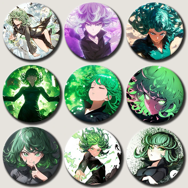 

Anime Character Tatsumaki Soft Button Pin Tornado of Terror Cartoon Brooch Creative Badge for Backpack Clothes Decoration Gift