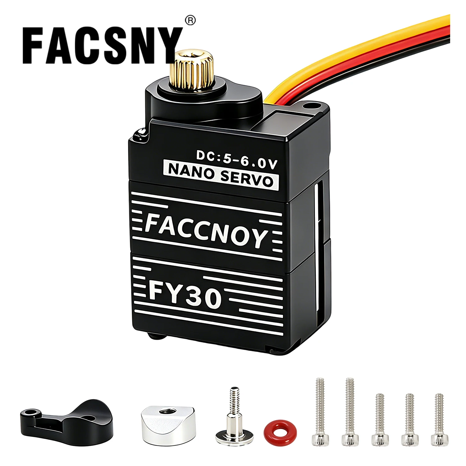

FY30 Aluminum Micro Nano Digital Servo with Servo Saver Metal Gear Brushed 1.3kg for 1/30 Axial SCX30 RC Crawler Upgrade Parts