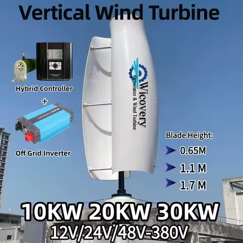 Free Energy 10KW 20KW 30KW Vertical Wind Turbines 48V 220V 3Phase AC Permanent Magnet Generator Off Grid System For Home Load