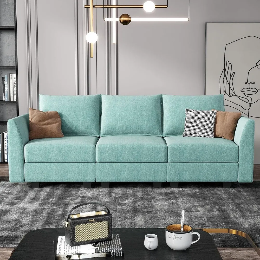 

Convertible Sectional Sofa Couch with Storage Seats Modular 3 Seater Sofas for Small Space, Sofa