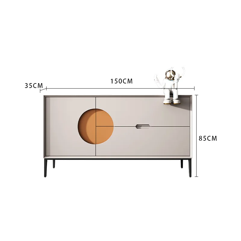 خزانة تزيين دخول بهو إيطالية بسيطة، وتخزين غرفة المعيشة الفاخرة الخفيفة وتخصيص خزانة جانبية لتناول الطعام #6