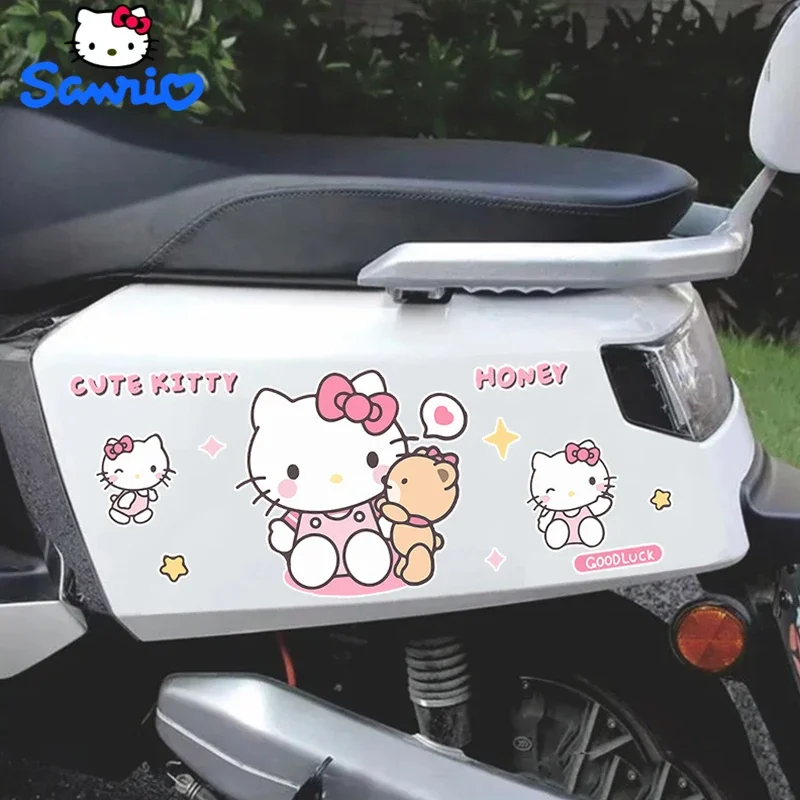 Sanrio Car Sticker Suitcase Electric Car Kawaii Decoration Children's Toys Birthday Gift HelloKitty Mymelody Kuromi Peripherals