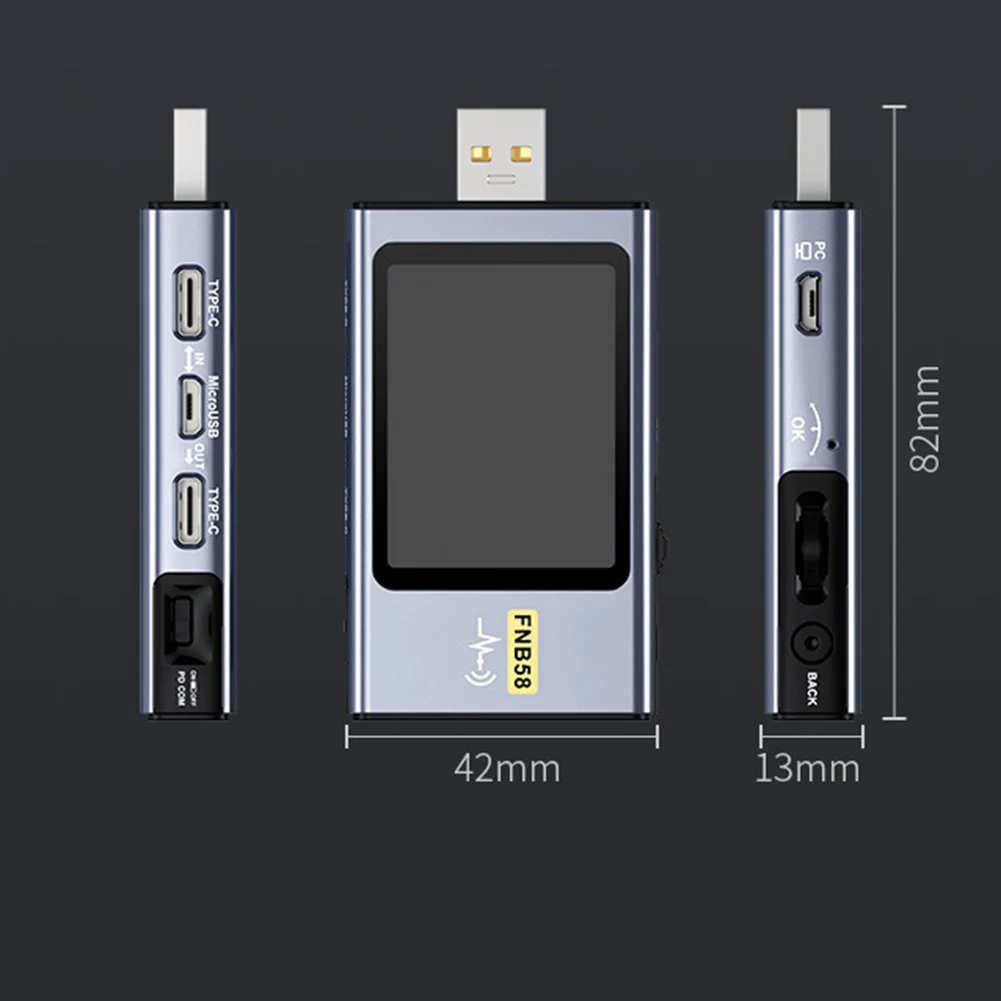 1pc FNB58 USB Bluetooth Tester Voltage Ammeter Type-C Multi-function Fast Charge Tester QC/PD Decoy Test Meters With APP Control