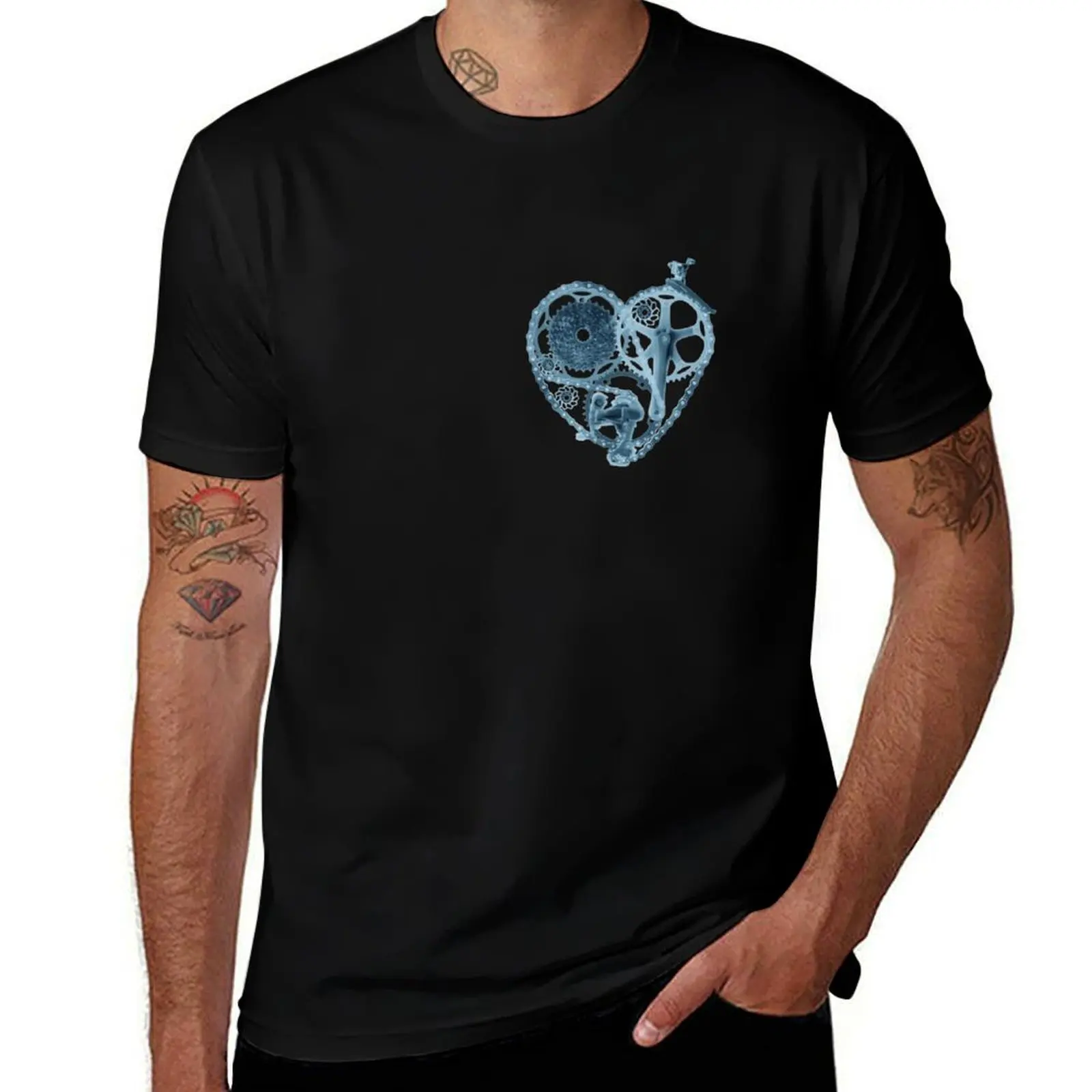 

Bike Lover Heart x-ray T-Shirt printed t shirts for man man graphic t shirt T-Shirt