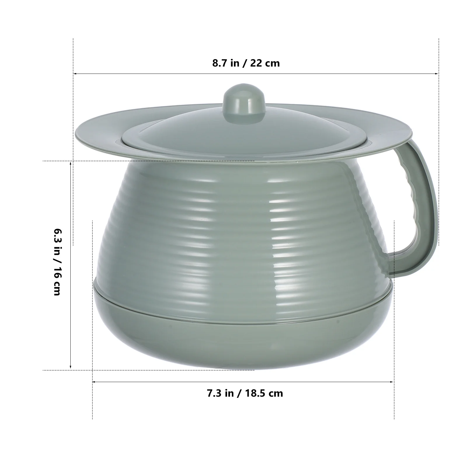 مجموعة واحدة من وعاء الغرفة المحمول مع غطاء مبولة بلاستيكية قوية للمنزل وغرفة النوم والتخييم دلو البول خفيف الوزن سهل التنظيف وقابل لإعادة الاستخدام #3