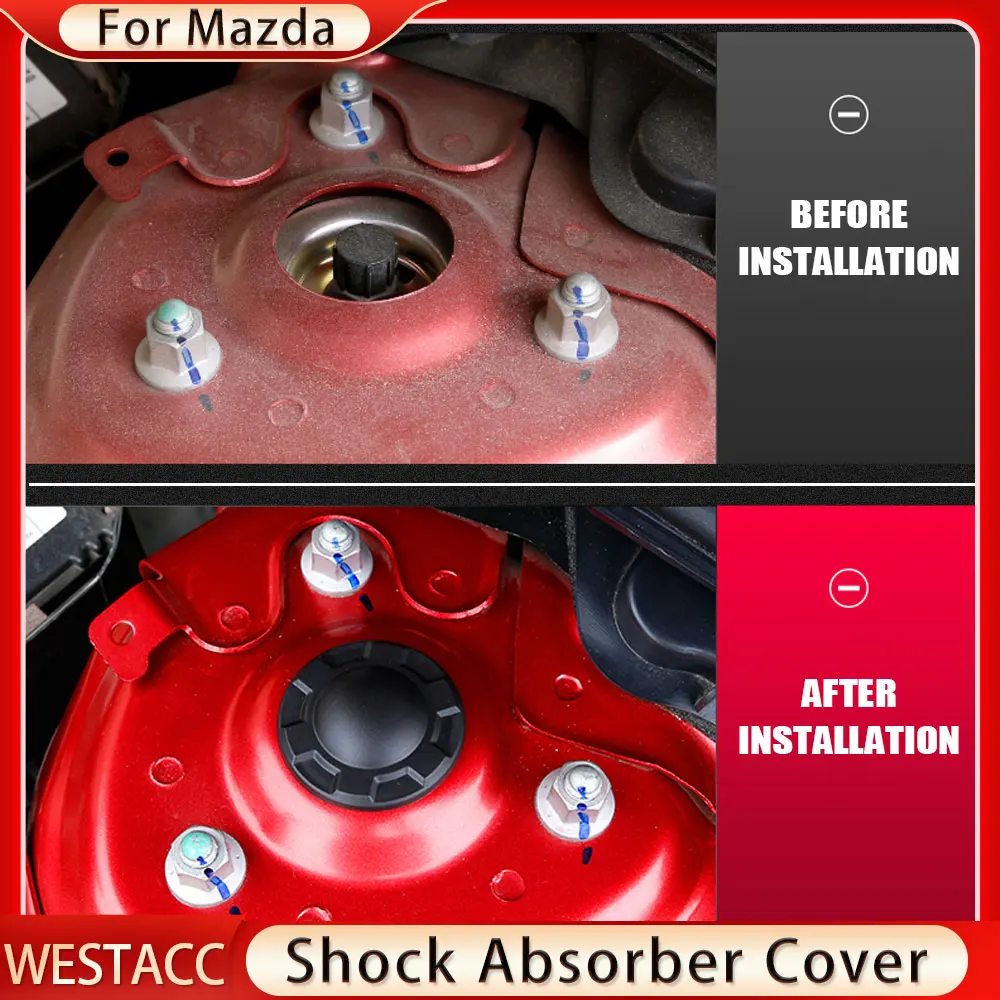 For Mazda 3 6 CX3 CX5 CX4 CX 8 CX-3 CX-5 CX-4 CX-8 Shock Absorber Cover Anti-Dust Cap 2Pcs Protector Cover Interior Accessories