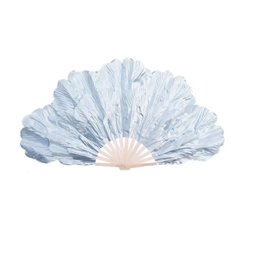 Chinese Style Peony Petal Dancing Fan Bamboo Frame Large Size Yangko Performance Fan Multi-layered Flower Folding Fan Summer