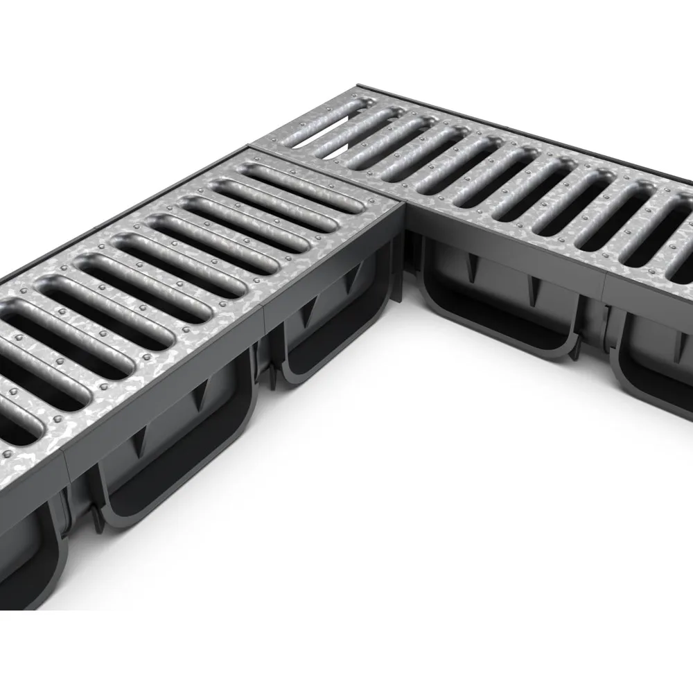 รางระบายน้ำแบบรางลึก 4 นิ้ว Easy 2 Premium - ตะแกรงเหล็กชุบสังกะสี (5)