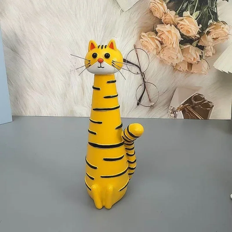 Funny Resin Cat-shaped Vases, Vase Ornaments, Home Office Decoration, Cartoon Animals, Gifts, Multiple Options To Choose From ﻿