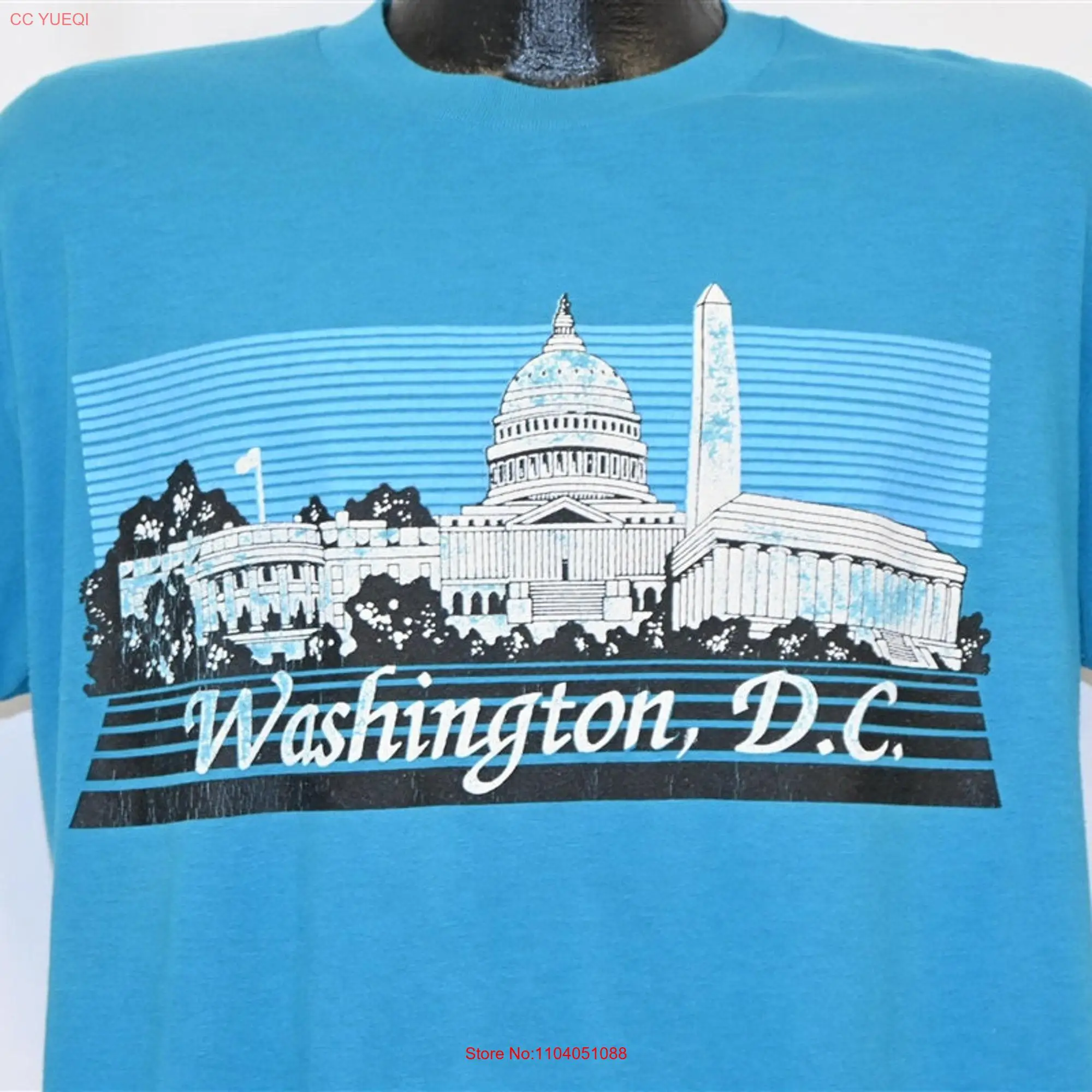 80s Washington D C Landmarks US Capital Monument Memorial Souvenir t shirt Extra Large long or short sleeves