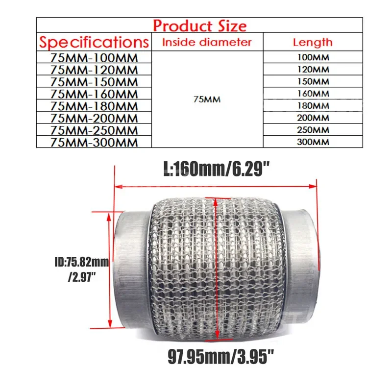 75Mm/3Inch Car Exha…