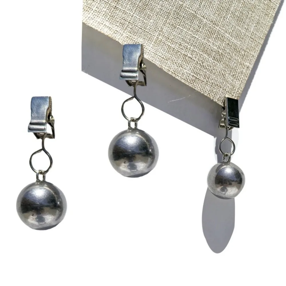 4pcs Solid Metal Ball Tablecloth Weights Clips Windproof Heavy Duty Curtain Drape Holder Table Cover Pendant Clips