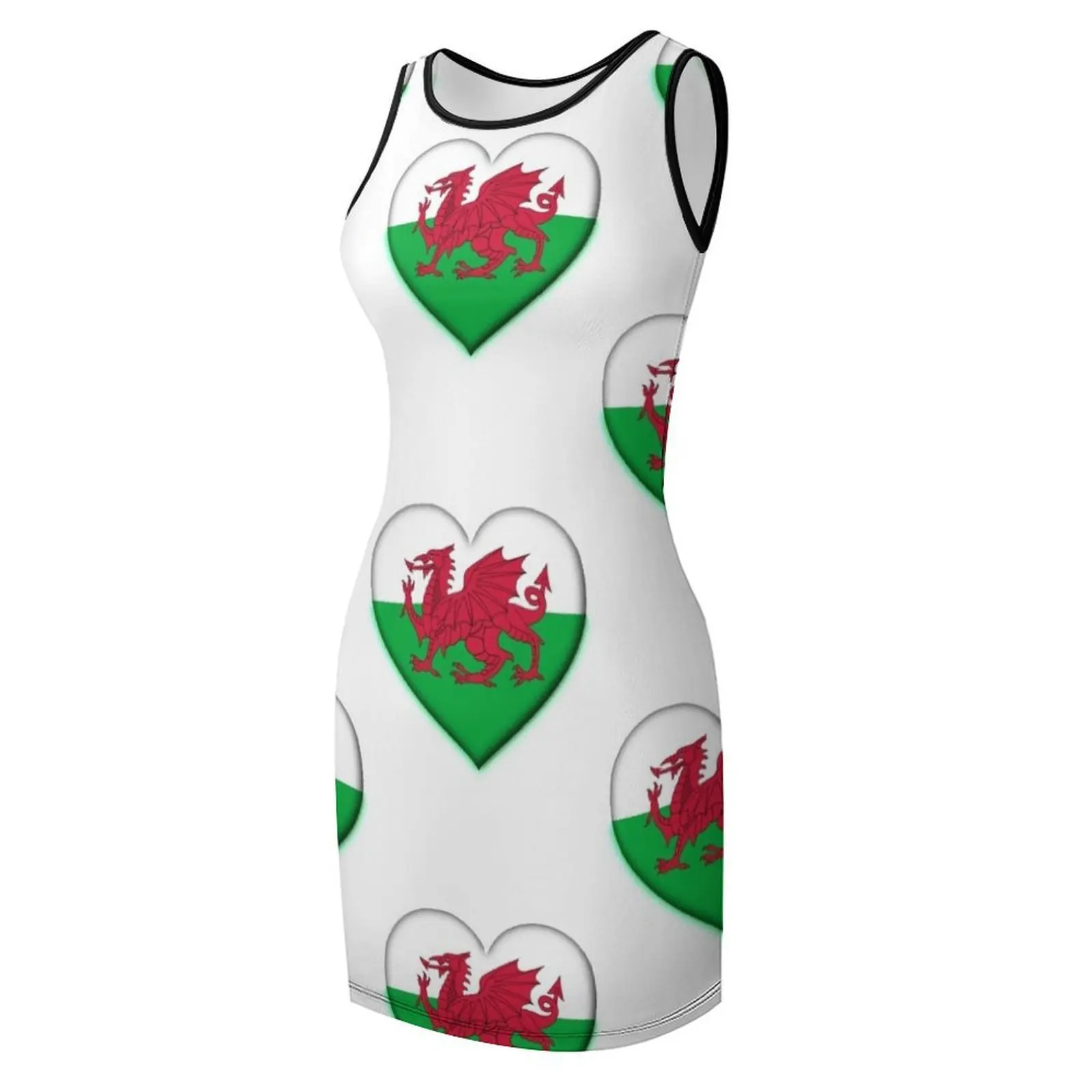 I LOVE WALES Sleeveless Sundress dresses for prom cocktail dresses sexy short dresses daring