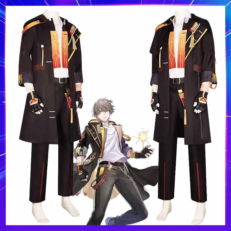 Anime Spel Honkai: Star Rail Cosplay Kostuums Pionier Mannelijke Hoofdpersoon Pruik Mannen Uniform Pak Halloween Carnaval Jongen Outfit