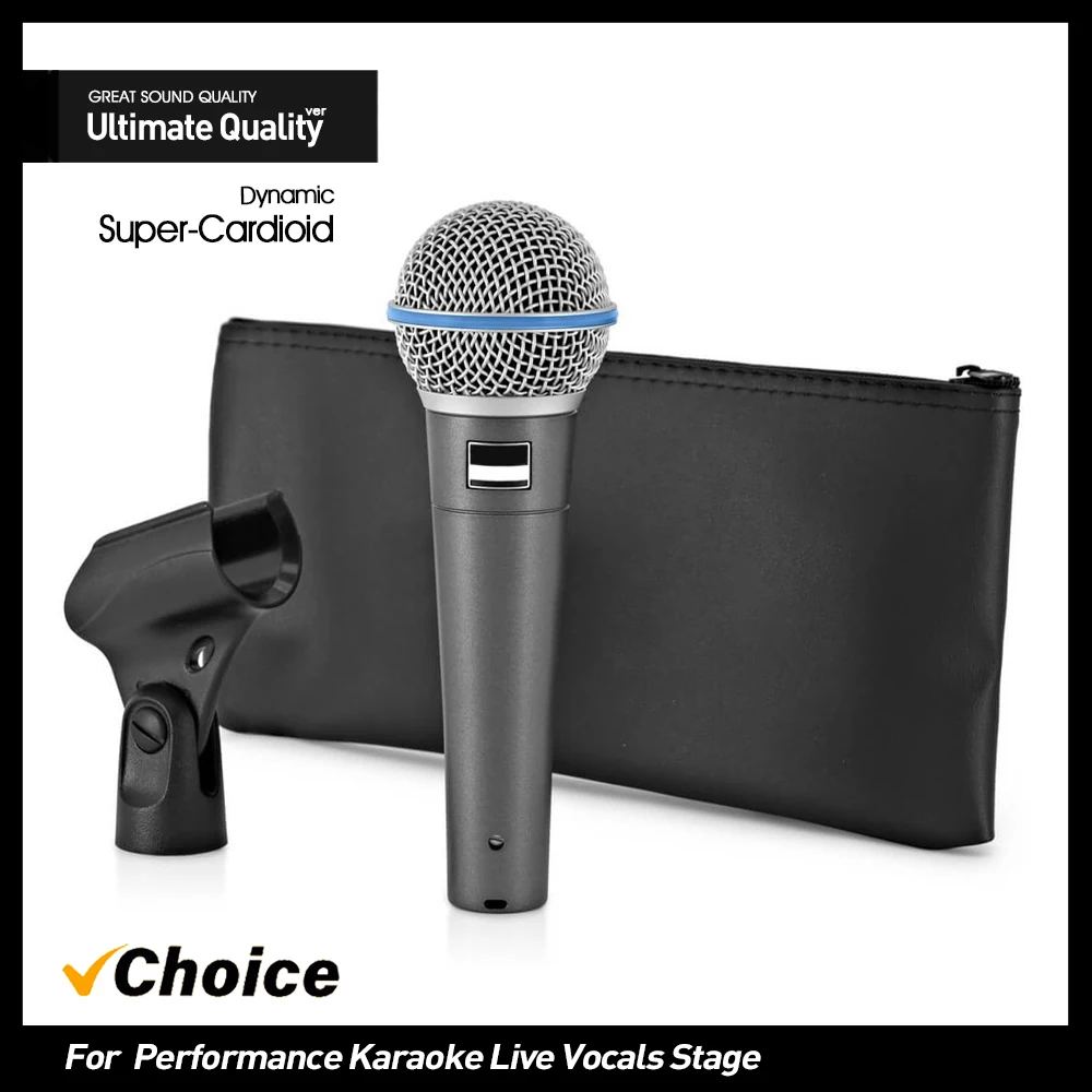 Ultimate Quality Professional Super-Cardioid Mic BETA58A Wired Dynamic Microphone For Karaoke Live Vocals Stage Performance