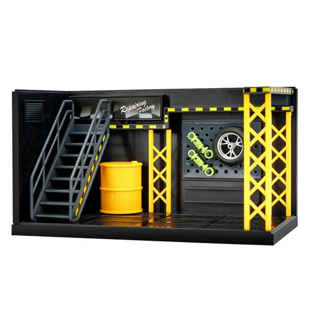 

1:24 1:32 Scale Lighting Parking Lot DlY Scene Diecast Alloy Car Garage Model Miniature Simulation Car Model Display Kids Toy