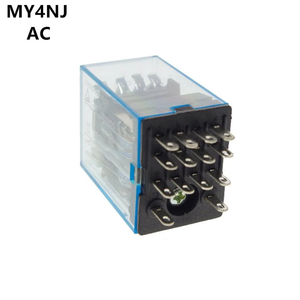 1PCS LED MY4 General Purpose Relay 4pdt,14pins relais AC 12V 24V 36V 48V 110V 220V 380V  MY4NJ relay switch