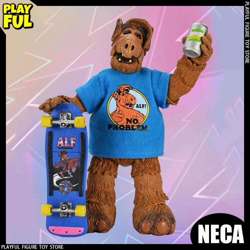 

New In Stock Original Neca Alf Totally 80s Anime Figure Alien Life Form Born To Rock Neca 45109 Action Figure Toys Kids Gift