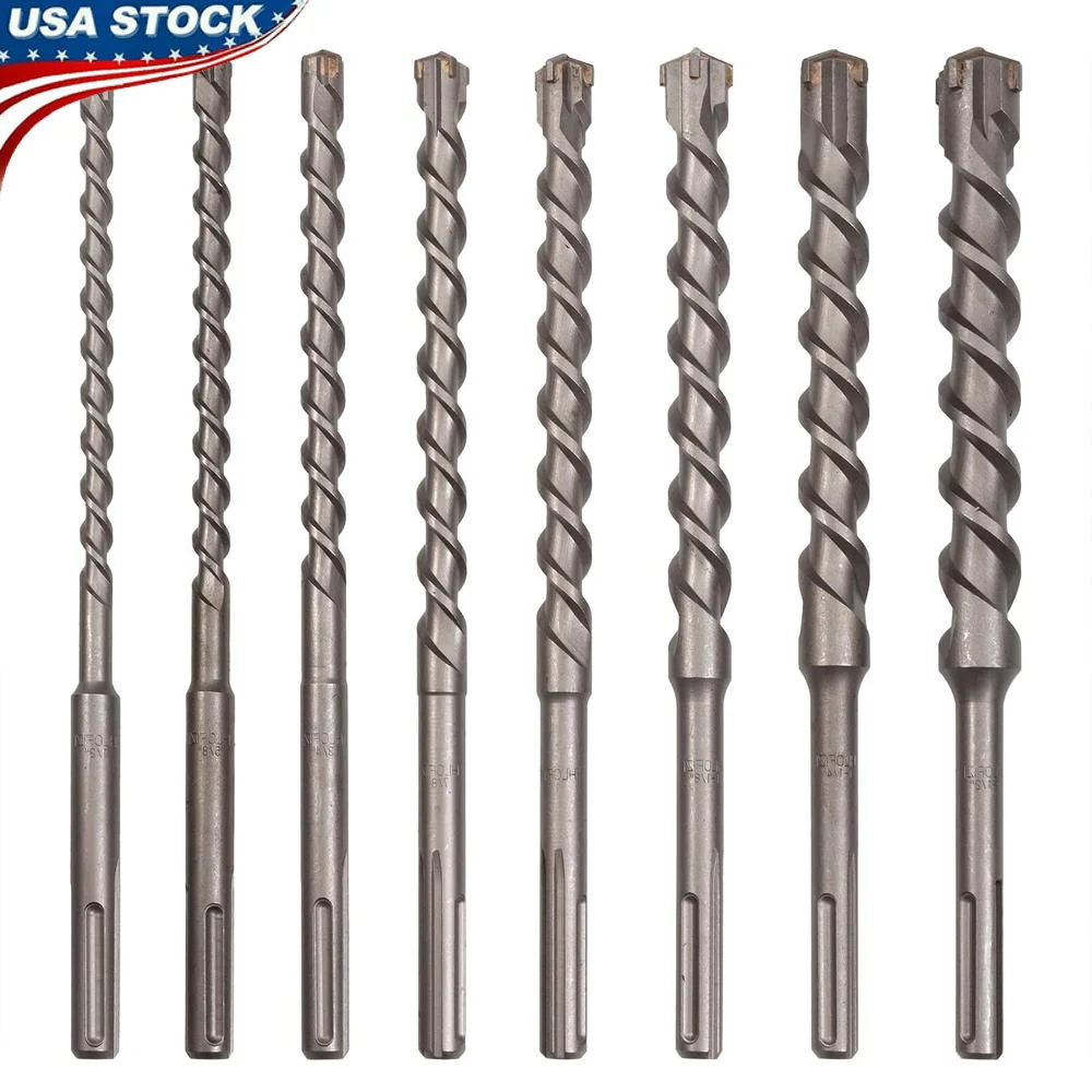 8-Piece SDS Max Rotary Hammer Drill Bits Set Masonry Concrete 1/2