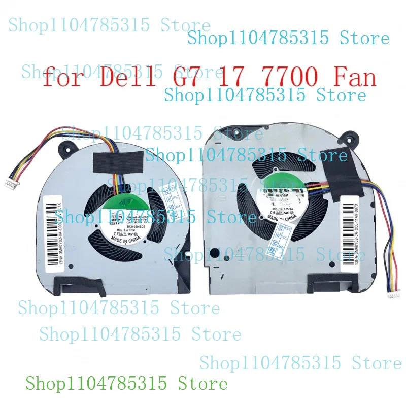 

Replacement 90%New Laptop CPU GPU 4 line 5 Hole Cooling Fan for Dell G7 17 7700 G7700-7231BLK P46E 2020 Series Fan