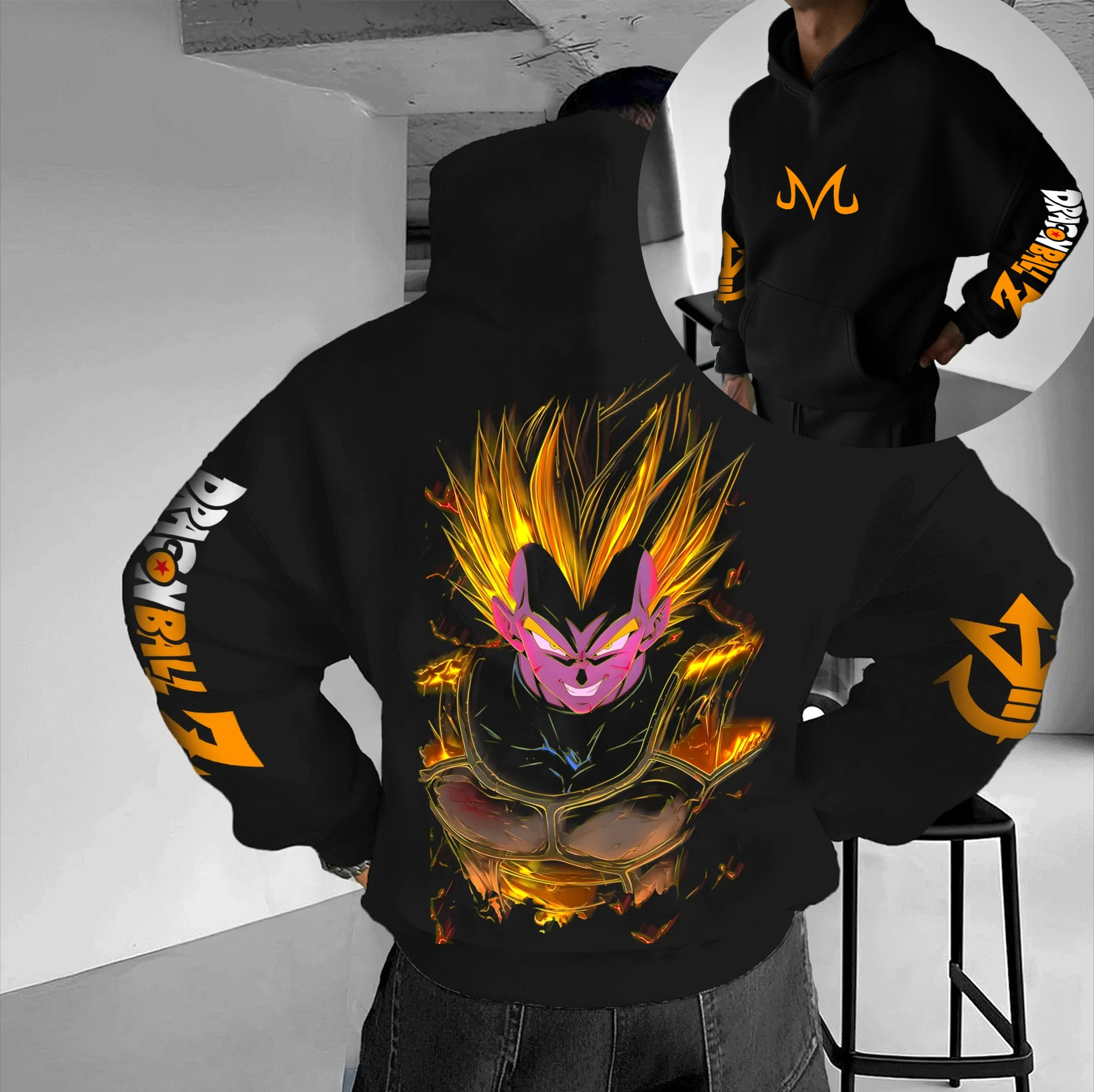 

Dragon Ball Parent-child Clothing Autumn Winter Japanese Hot-blooded Anime Classic Characters Comfortable Hoodie Men's and Women