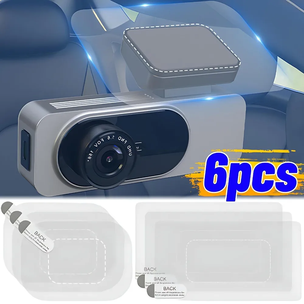 Car DVR Static Sticker Windshield Mounting Protective Film Transparent Electrostatic Pad for Dash Cam Holder No Glue Residue Set