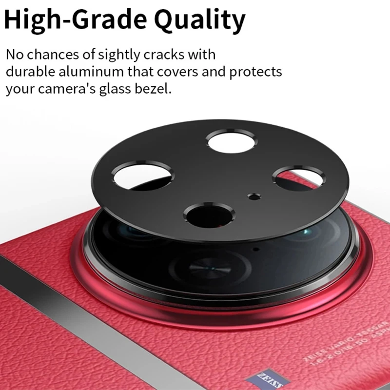 Aluminum Lens Film For Vivo X90 Pro Plus Camera Lens 9H Protector Film For Vivo X90 Proplus Screen Protector Camera Metal Cover